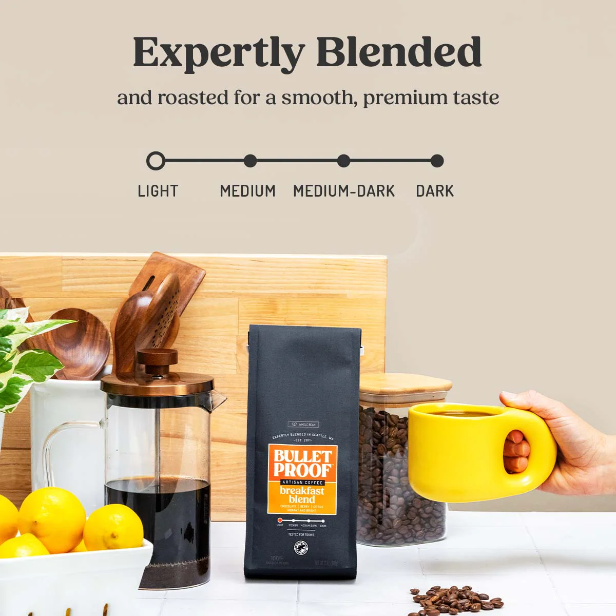 Breakfast Blend Whole Bean Coffee, 3 pack - Image 4