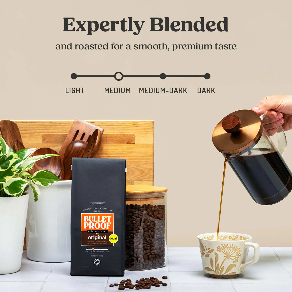 Bulletproof Original Decaf Whole Bean Coffee, 3 pack - Image 4