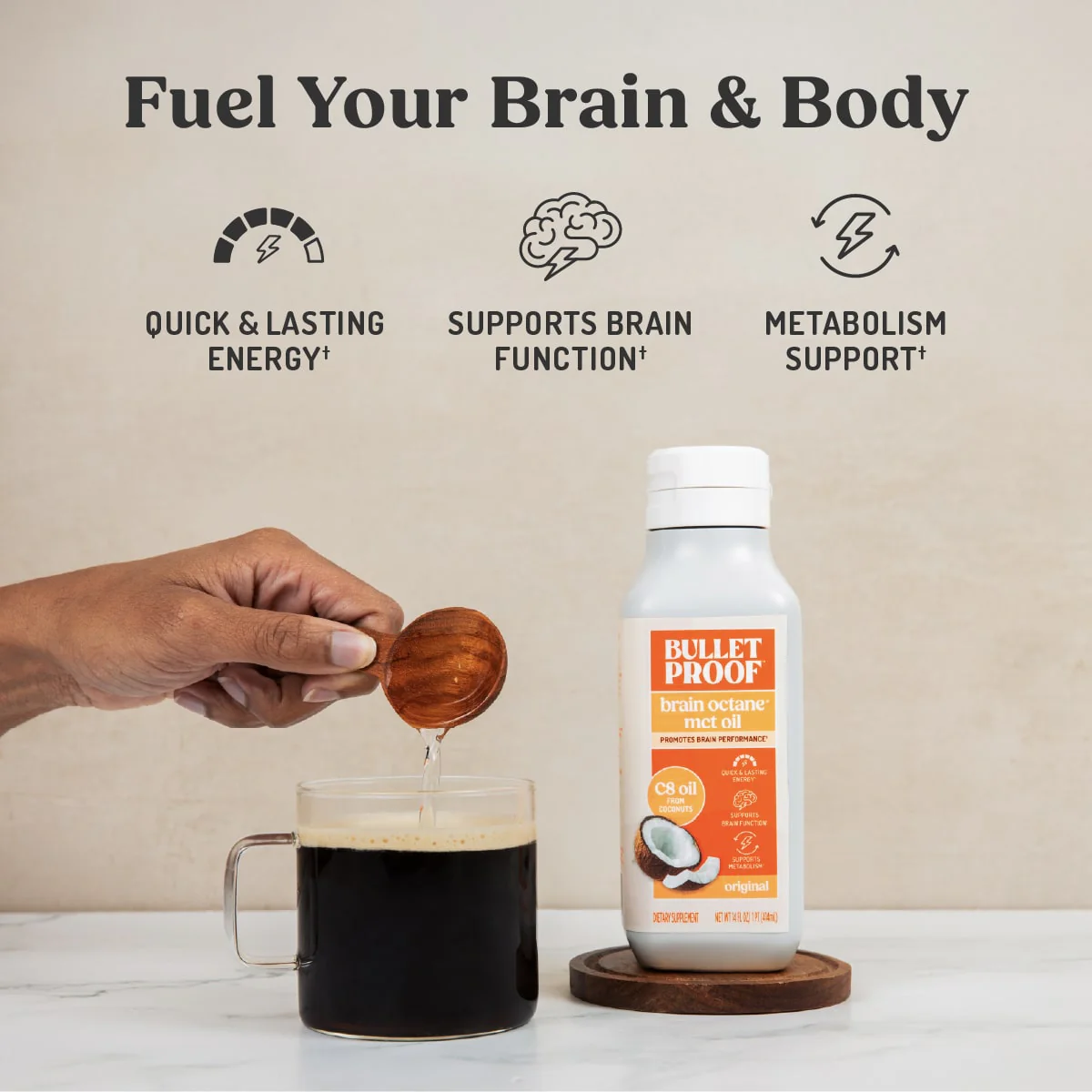 Brain Octane C8 MCT Oil, 14 oz. - Image 3