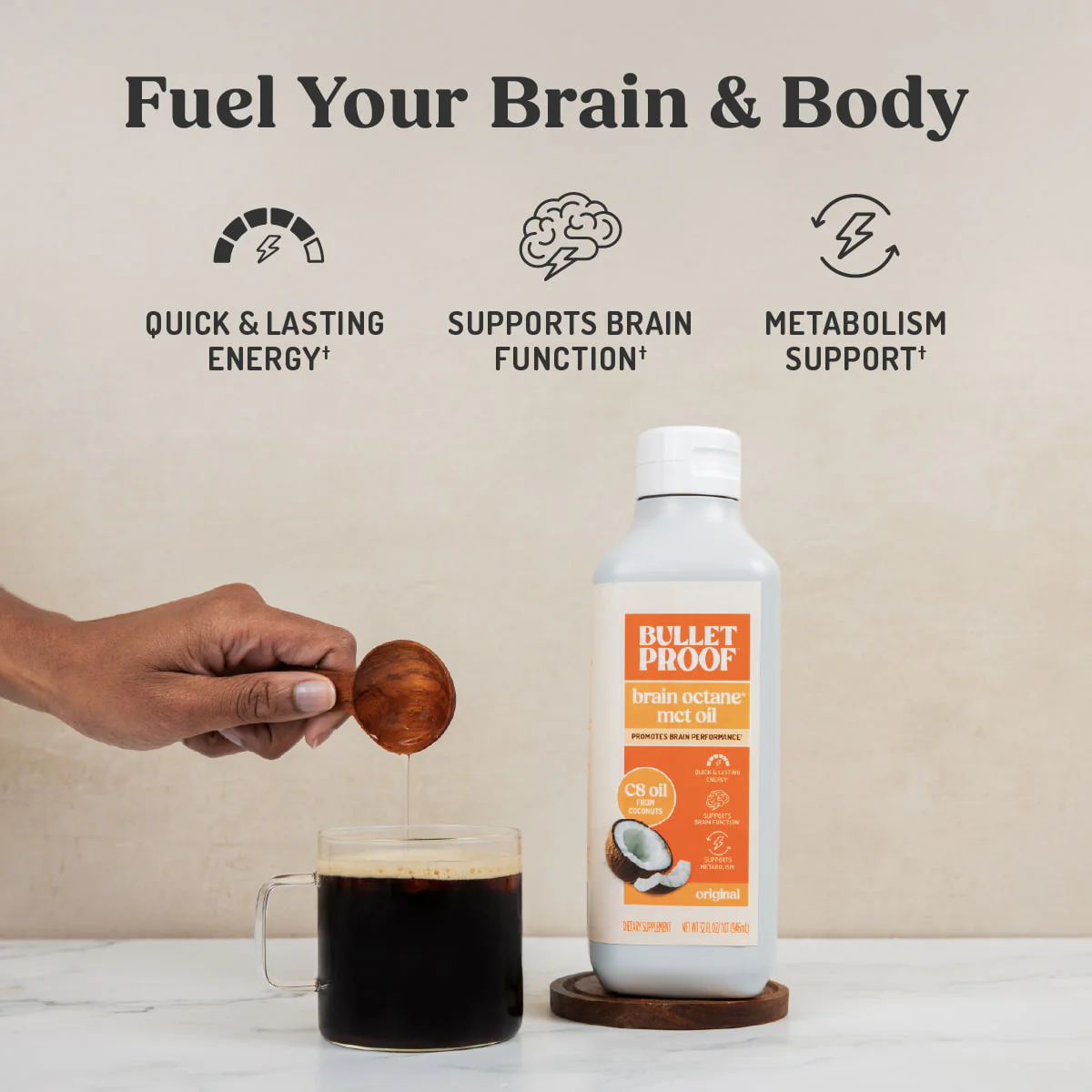Brain Octane® C8 MCT Oil, 32 oz. - Image 4