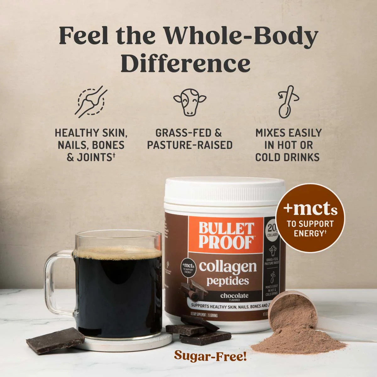 Chocolate Collagen Peptides, 17.6 oz. - Image 4