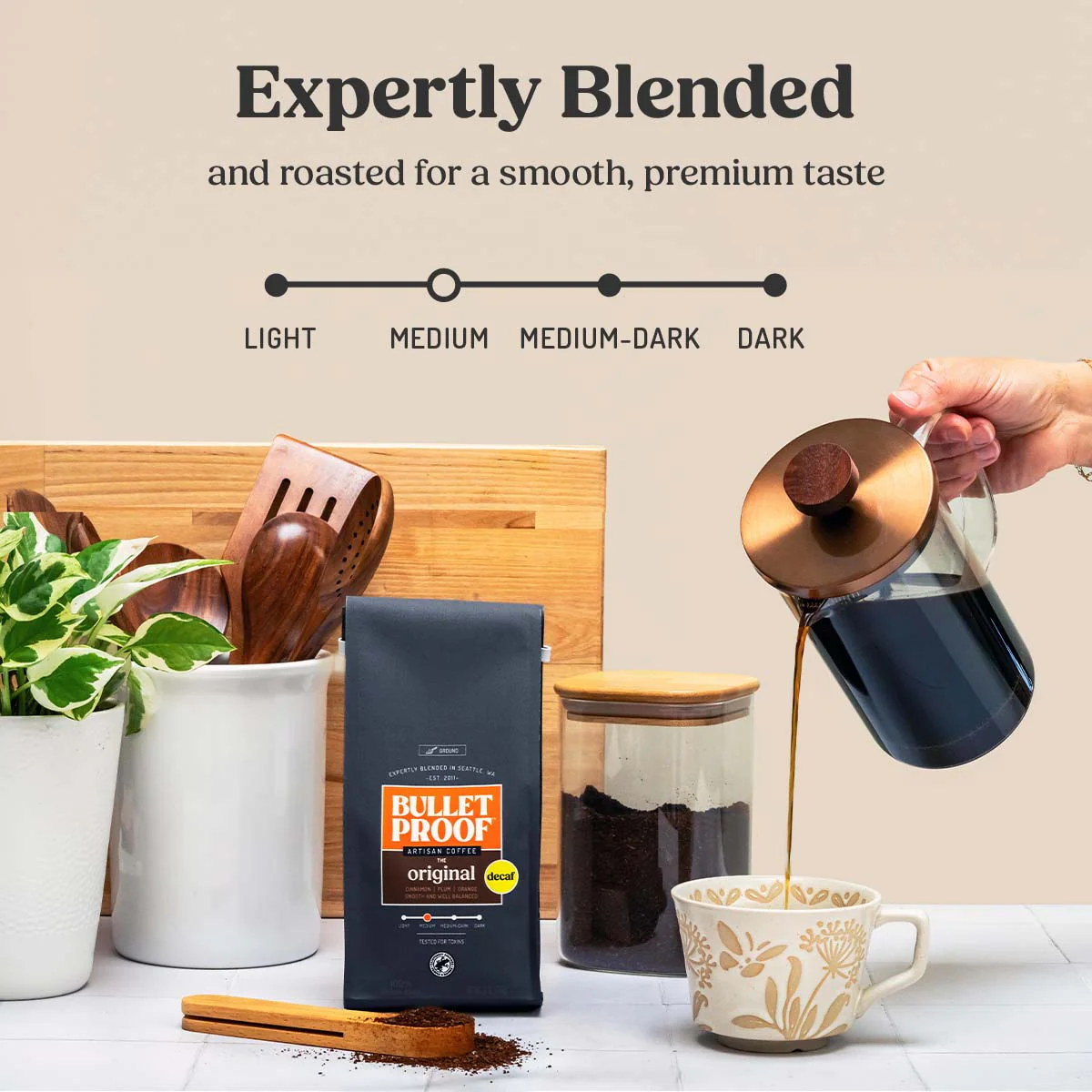Bulletproof Original Decaf Ground Coffee, 3 pack - Image 3