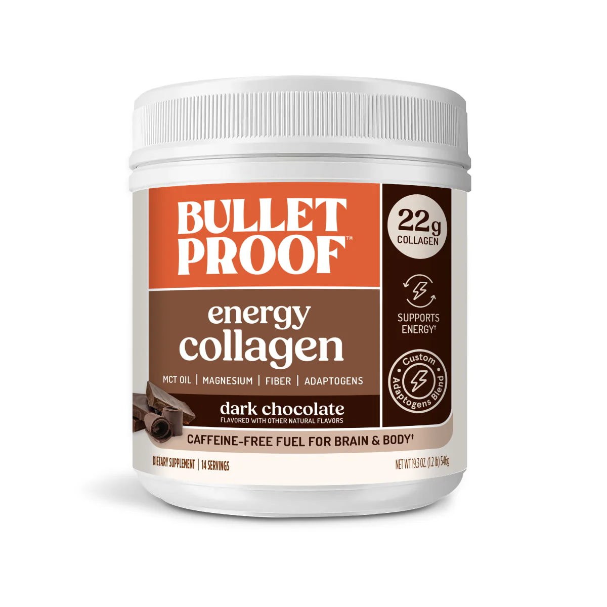 Dark Chocolate Energy Collagen Protein, 18.8 oz.