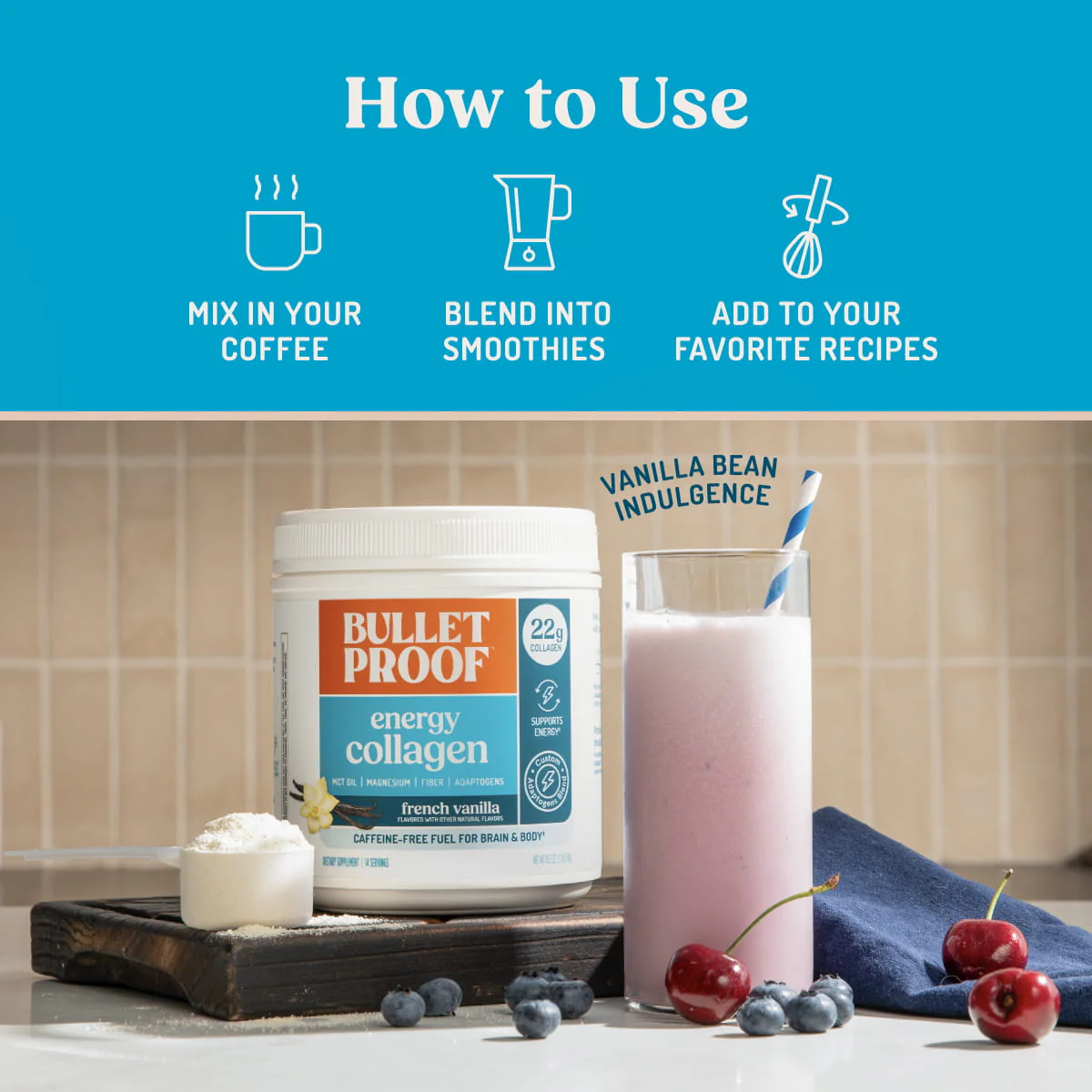 Vanilla Bean Energy Collagen Protein, 18.3 oz. - Image 4