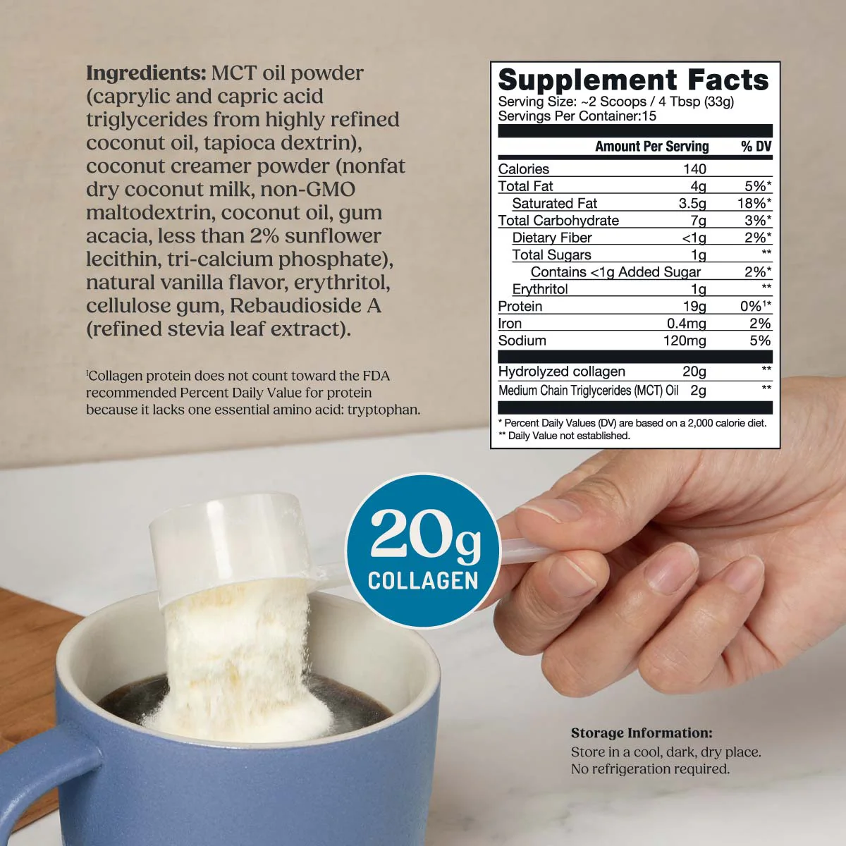 Vanilla Collagen Peptides 3 pack - Image 2